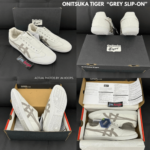 Tiger Tokuten Slip On Sneakers White Grey - 7A First Copy