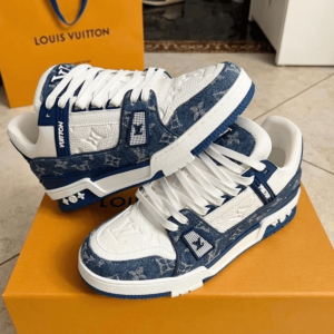 Master Copy Louis Vuitton Trainer Denim Blue Sneaker