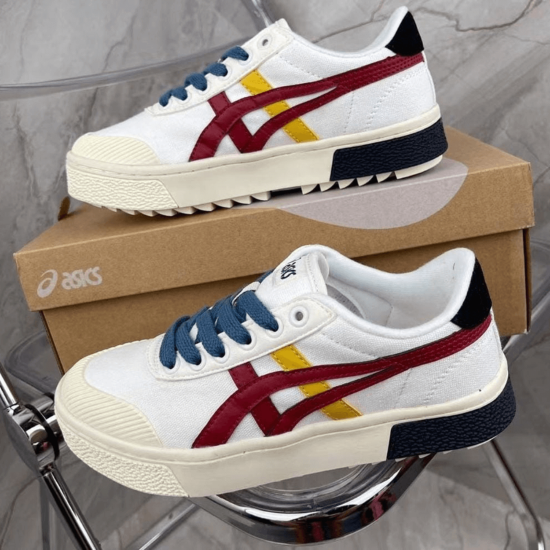 Master Copy Asics Court Trail Sneaker White Red